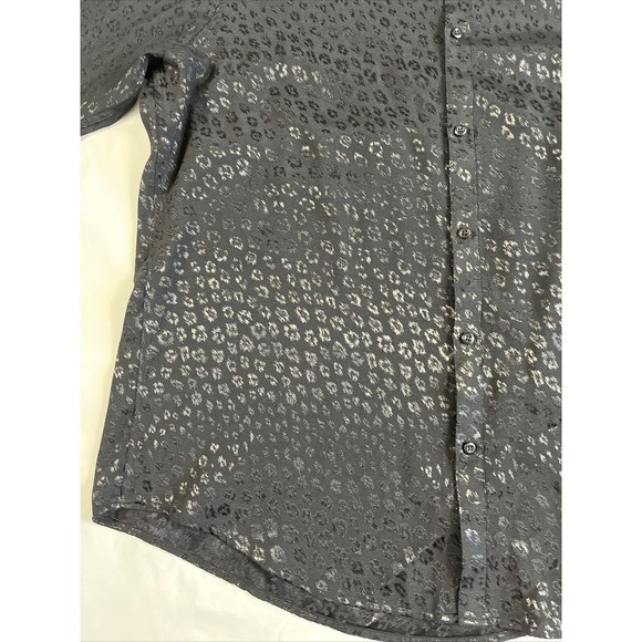 INC.  Men's Black Button Silky Shirt SIZE XXL NEW - Picture 5 of 16